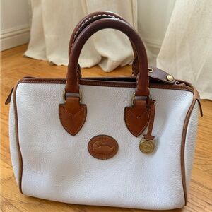 Vintage Dooney & Burke white top handle Speedy Satchel